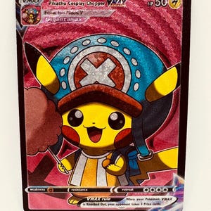 Pokémon Pikachu Anime Cosplay #5 DIY Kawaii Doujin Holo Cartão Personalizado