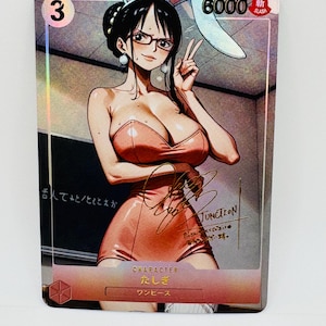 One Piece Göttin Tashigi Bunny Doujin Kawai DIY Anime Karte