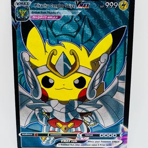 Pokémon Pikachu Anime Cosplay #39 DIY Kawaii Doujin Holo Cartão Personalizado