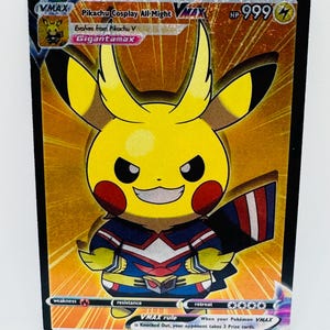 Pokémon Pikachu Anime Cosplay #49 DIY Kawaii Doujin Holo Cartão Personalizado