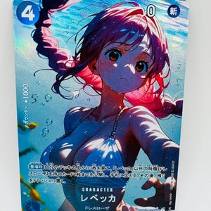 One Piece Goddess Rebecca Deepwater Special Doujin Kawai DIY Anime Card