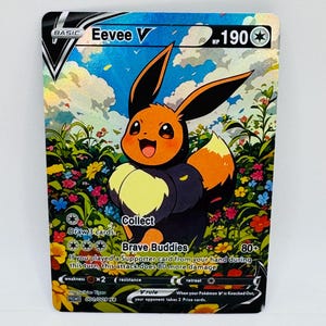 Pokemon Eevee Evolutions Resplendent Conjunto Especial DIY Kawaii Holo Card