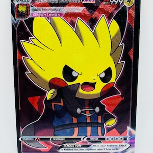 Pokémon Pikachu Anime Cosplay #23 DIY Kawaii Doujin Holo Cartão Personalizado
