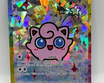 Pokémon Jigglypuff Derpy Special Doujin Kawai DIY Anime Card