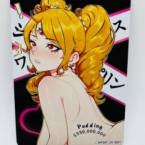 One Piece Göttin Pudding Bounty Doujin Kawai DIY Anime Karte