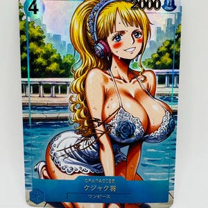 One Piece Deusa Kujaku Casamento Especial Doujin Kawai Cartão de Anime DIY