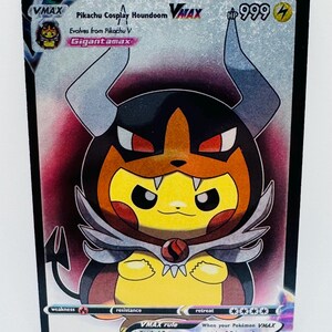 Pokémon Pikachu Anime Cosplay #46 DIY Kawaii Doujin Holo Cartão Personalizado