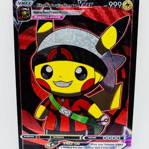 Pokémon Pikachu Anime Cosplay #41 DIY Kawaii Doujin Holo Cartão Personalizado