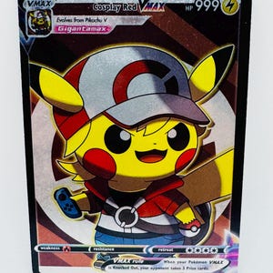 Pokémon Pikachu Anime Cosplay #48 DIY Kawaii Doujin Holo Cartão Personalizado