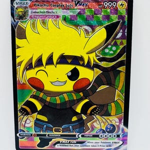 Pokémon Pikachu Anime Cosplay #11 DIY Kawaii Doujin Holo Cartão personalizado