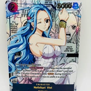 One Piece Göttin Vivi Manga Eleganz Doujin Kawai DIY Anime Karte