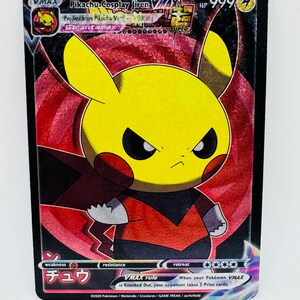 Pokémon Pikachu Anime Cosplay #12 DIY Kawaii Doujin Holo Cartão Personalizado