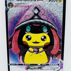 Pokémon Pikachu Anime Cosplay #21 DIY Kawaii Doujin Holo Cartão personalizado