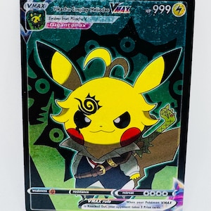 Pokémon Pikachu Anime Cosplay #38 DIY Kawaii Doujin Holo Cartão Personalizado