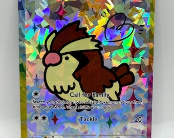 Pokémon Pidgey Derpy Special Doujin Kawai DIY Anime Card