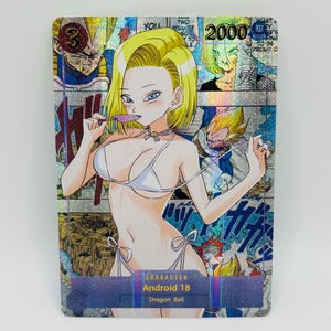 Dragonball Goddess Android 18 Manga Special Doujin Kawai DIY Anime Karte