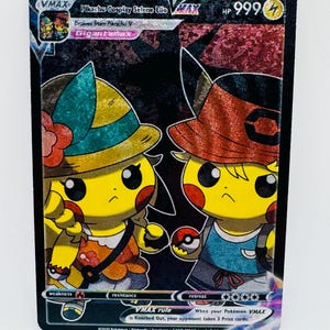 Pokemon Pikachu Anime Cosplay #55 DIY Kawaii Doujin Holo Custom Card