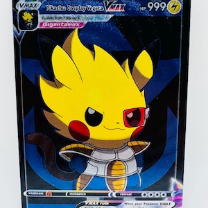 Pokémon Pikachu Anime Cosplay #36 DIY Kawaii Doujin Holo Cartão Personalizado