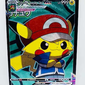 Pokémon Pikachu Anime Cosplay #26 DIY Kawaii Doujin Holo Cartão Personalizado
