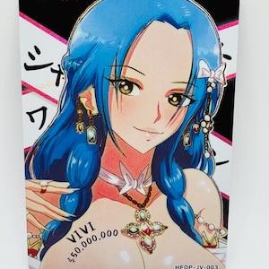 One Piece Göttin Vivi Bounty Doujin Kawai DIY Anime Karte
