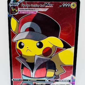 Pokémon Pikachu Anime Cosplay #47 DIY Kawaii Doujin Holo Cartão Personalizado