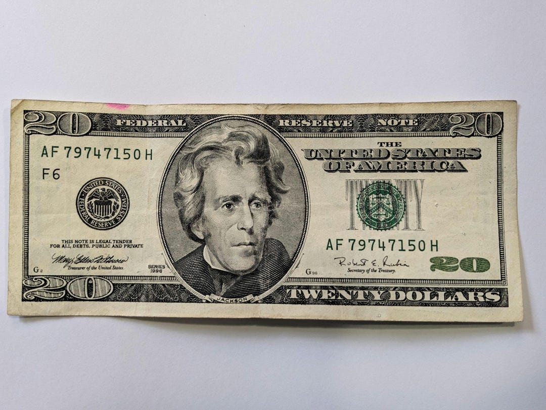 Vintage 1996 20 Dollar Bill in Great Condition! - Etsy