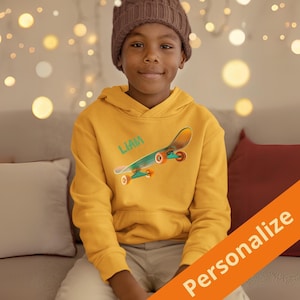 Personalized Kid&#39;s Skateboard Hoodie - Cozy Birthday Gift for Grandson, Granddaughter, Niece or Nephew.