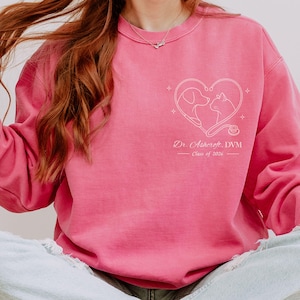 Veterinary Graduation Shirt 2026 | Custom Vet Grad Gift | Dr [Name] DVM Tee or Sweatshirt | Comfort Colors Vet Student Gift