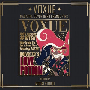 VOXUE 2in Pin Hazbin Hotel Alastor Husker Angel Dust Vox Valentino Velvette PRE-ORDER Velvette