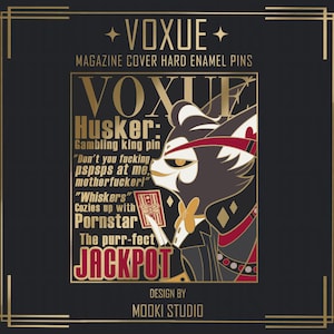 VOXUE 2in Pin Hazbin Hotel Alastor Husker Angel Dust Vox Valentino Velvette PRE-ORDER Husker