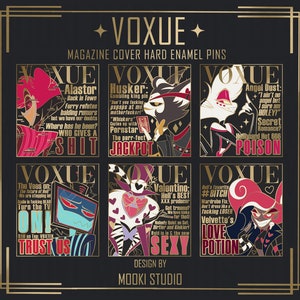 VOXUE 2in Pin Hazbin Hotel Alastor Husker Angel Dust Vox Valentino Velvette PRE-ORDER image 1