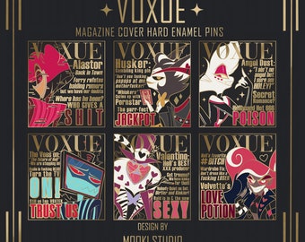 VOXUE 2in Pin Hazbin Hotel Alastor Husker Angel Dust Vox Valentino Velvette *PRE-ORDER*