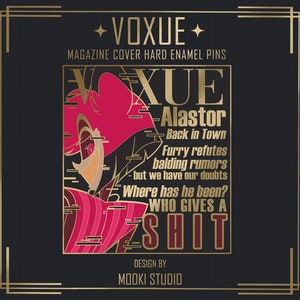 VOXUE 2in Pin Hazbin Hotel Alastor Husker Angel Dust Vox Valentino Velvette PRE-ORDER Alastor