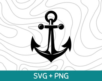 Anchor SVG, Anchor Graphic Clipart, Instant Download, PNG, transparent background
