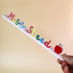 RAINBOW - Social Media Watermark Stand - 3D Customized Business Handle - Instagram, Tiktok, Facebook, Business Name, Logo Sign, Teacher Sign