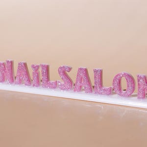 WHITE - Social Media Watermark Stand - 3D Customized Business Handle - Instagram, Tiktok, Facebook, Business Name, Logo Sign, Teacher Sign