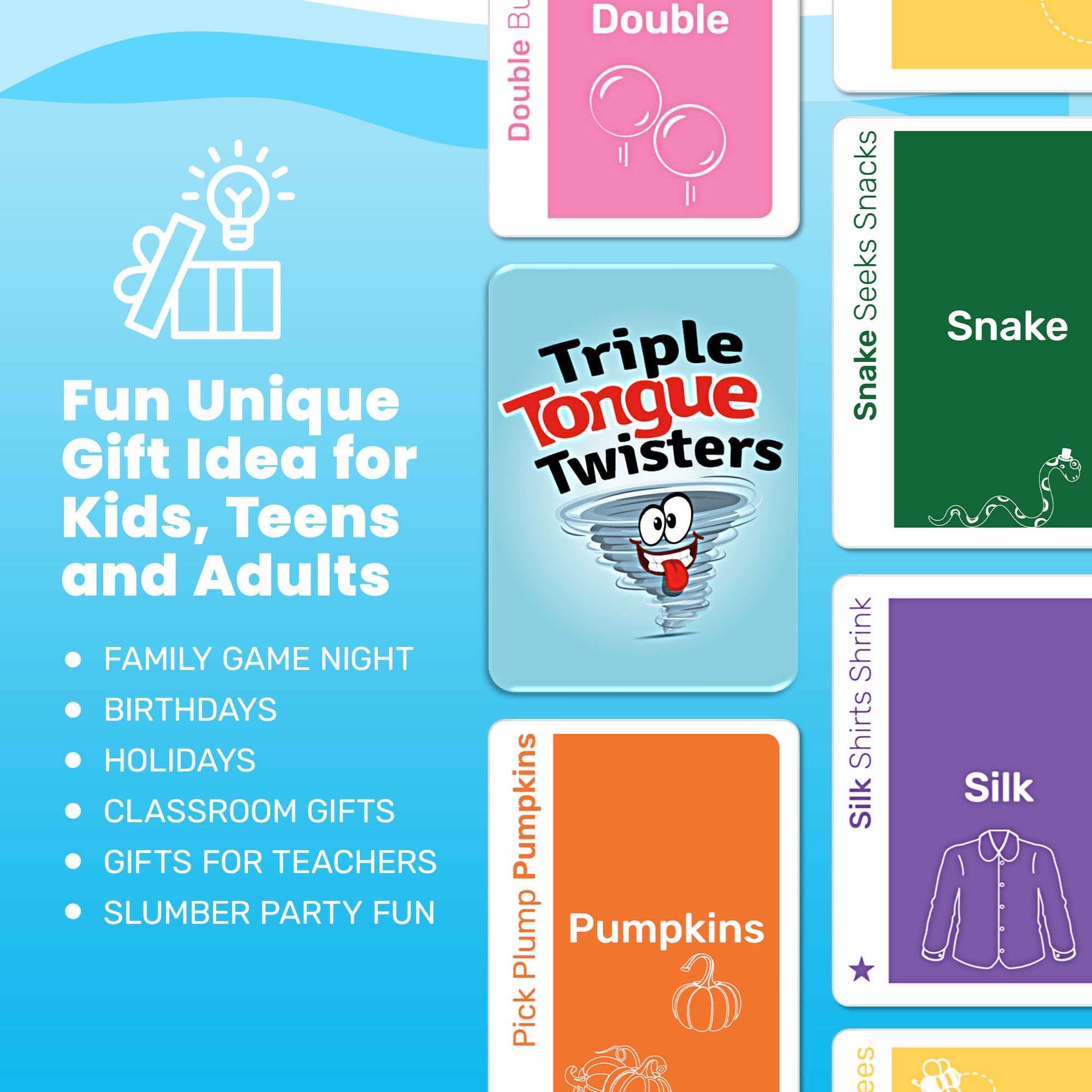 Tongue Twister Educational Card Game for Kids and Adults Hilarious and