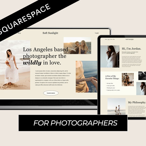 Squarespace Template Photographer | Photography Website | Wedding Photographer | Blogger | Squarespace Photography Template | Photographers