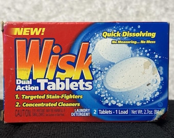 Vintage WISK Tvätttabletter 2000 Prov 2 Box