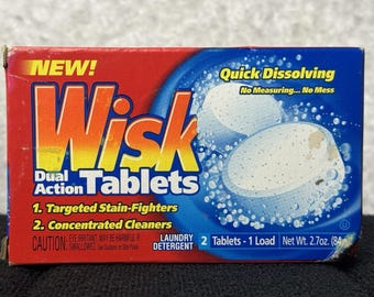Vintage WISK Wäschetabletten 2000 Muster 2 Box