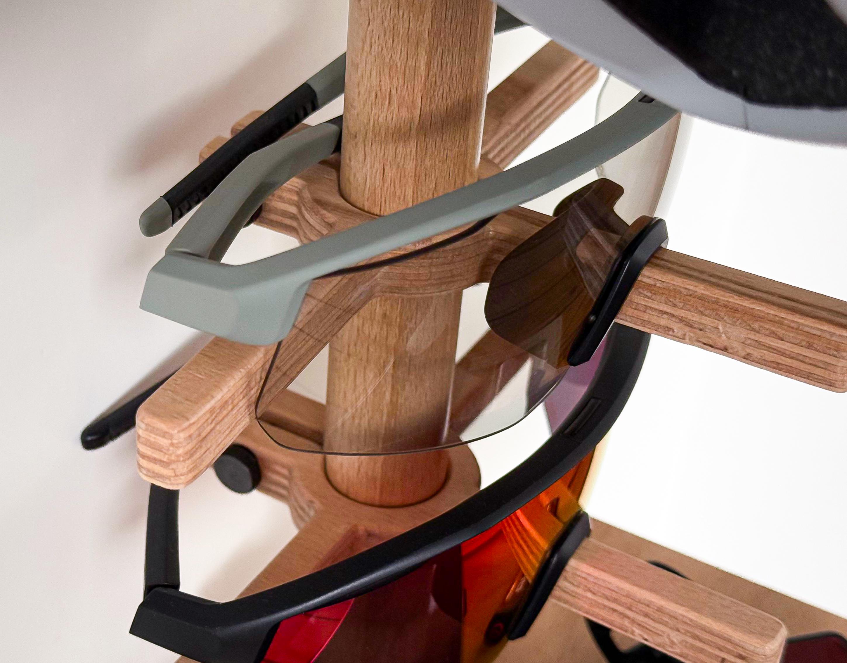 Bike Gear Wall Mount Made of Wood & Stainless Steel - Rack - Organizer ...