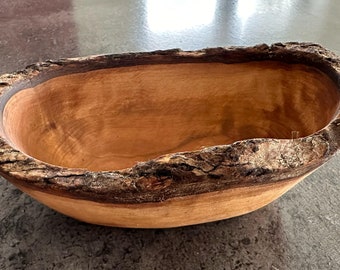 Rustic olive wood bowl, available in 3 sizes