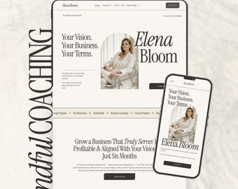 Squarespace Website Template for Coaches & Speakers | Online Booking Ready