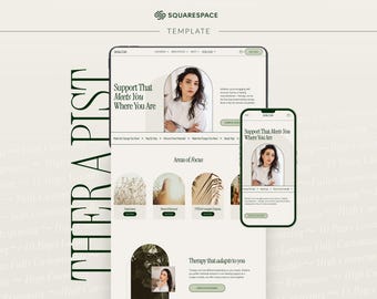 Squarespace Website Template for Therapists & Counselors | Online Booking Ready