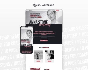 Bold Squarespace Website Template | Coach & Speaker Website Design