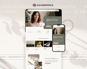 Squarespace Website Template for Therapists & Counselors | Online Booking Ready