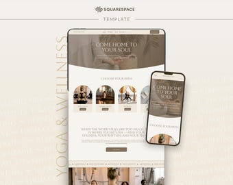Squarespace Website Template for Yoga Coaches & Wellness Professionals | Membership and Booking Ready