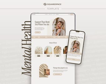 Squarespace Website Template for Therapists & Wellness Professionals | Online Booking Ready