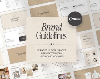 Brand Guidelines Template for Canva | 32 Pages | Elegant & Luxurious Brand Design