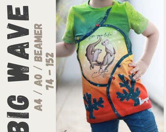 May include: A colorful t-shirt with a green, orange, and red design. The shirt features a graphic of two otters with the text "Love you life" and "Sea Otter".